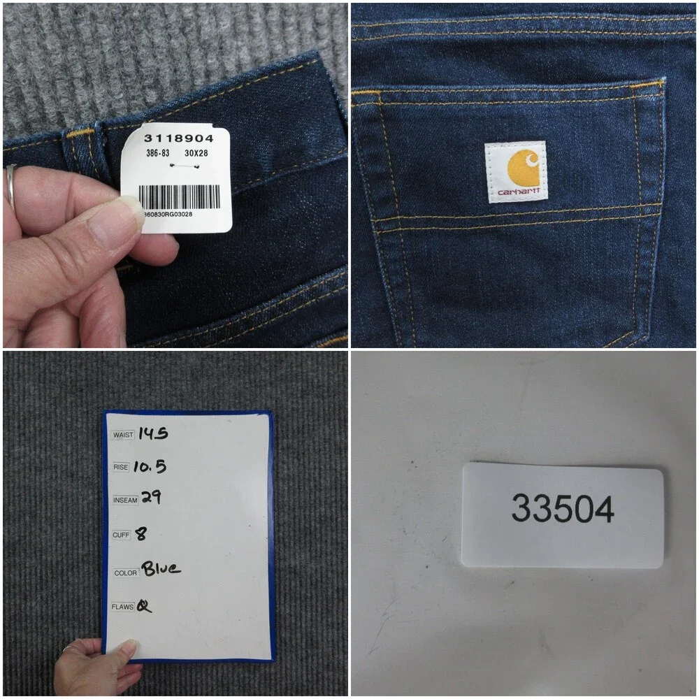 Carhartt Jeans Mens 30x28 Blue Modern Fit Straight Denim Workwear 29x29* NWT
